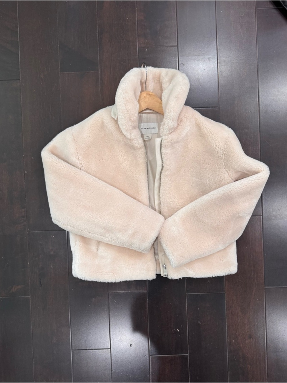 Club Monaco Women's Cropped Jacket, Ivory, Off White sizexs